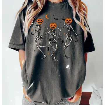 Dancing Skeleton Pumpkin Shirt