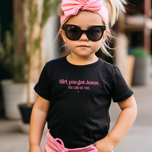 Girl, You Got Jesus You Can Do This Kid's Christian Tee