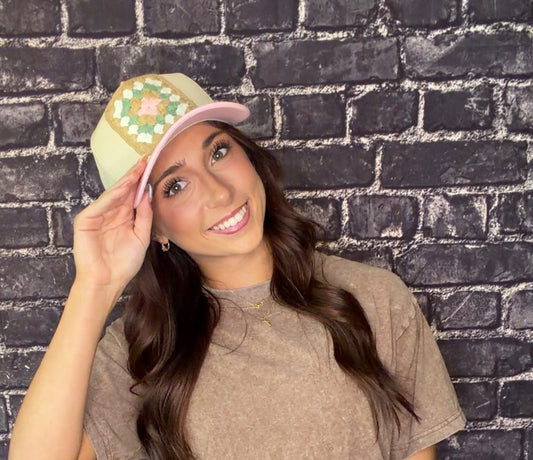 Cotton Candy Pink Crochet Cap