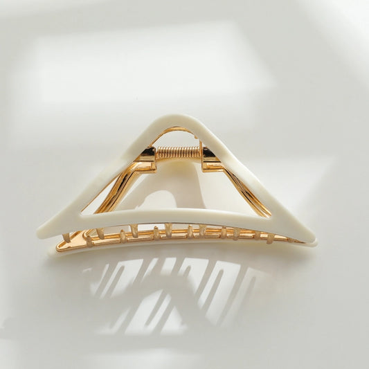 Ivory Gold Metal  Claw Clips
